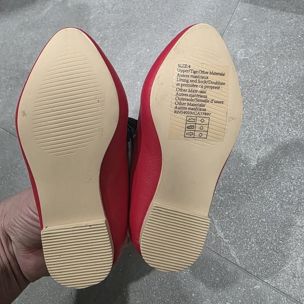 Janie & Jack Red Bow Baby's Shoes - Picture 11 of 11